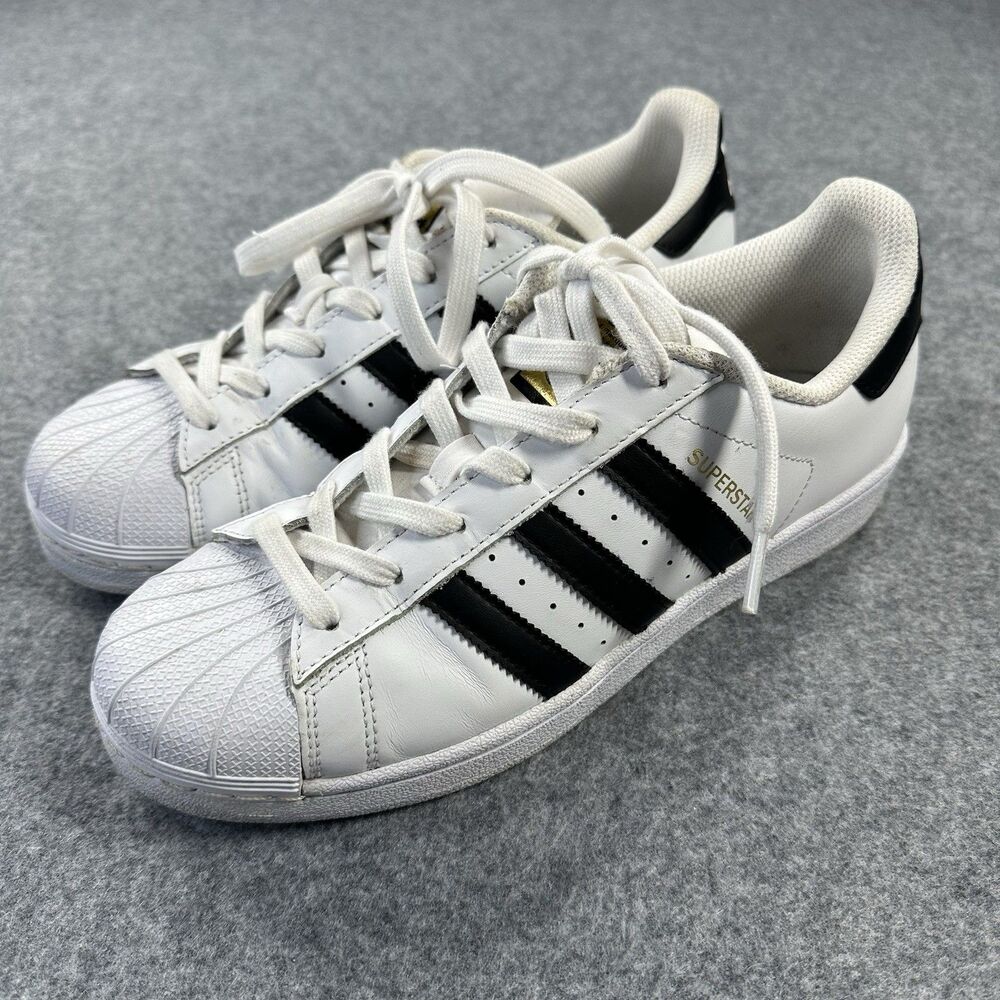 Adidas Boys Superstar C77154 White Casual Shoes Sneakers Size 7